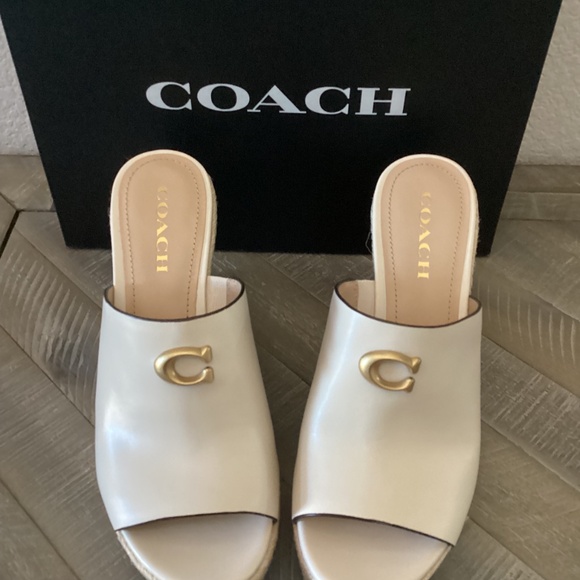 COACH Gloria C Slide Espadrille Wedge Sandals, size 9 - Picture 6 of 13